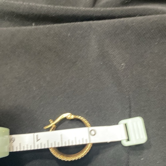 JTV vintage 18K over sterling silver polished rope design hoop earrings - Picture 6 of 8